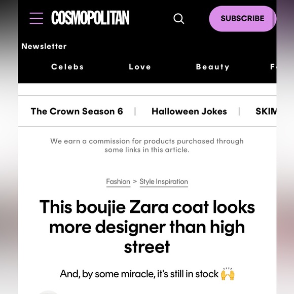 Zara Double-Faced Reversible Coat - Picture 3 of 9